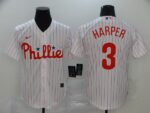 Men's Philadelphia Phillies #3 Bryce Harper White Stitched Cool Base  Jersey
