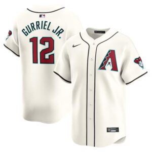 Men's Arizona Diamondbacks #12 Lourdes Gurriel Jr.  White Home Limited Player Jersey