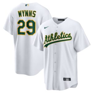 Athletics Austin Wynns #29 White Home Replica Jersey