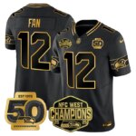 12th Fan #12  Seattle Seahawks SEA 2026 NFC West Champions Limited Jersey - 50th Season Patch - All Stitched