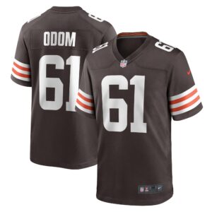 Chris Odom Cleveland Browns  Game Player Jersey - Brown