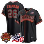 Matt Chapman #26 San Francisco Giants 250th Patch Alternate Replica Jersey - Black