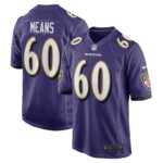 Steven Means Baltimore Ravens  Game Player Jersey - Purple