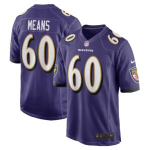 Steven Means Baltimore Ravens  Game Player Jersey - Purple