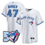 Addison Barger #47 Toronto Blue Jays 50th Season Limited Jersey Stitched White