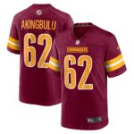 Alex Akingbulu Washington Commanders  Game Player Jersey - Burgundy