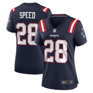 Ameer Speed New England Patriots Women's Team Game Jersey -  Navy
