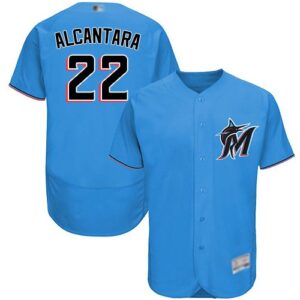 Miami Marlins #22 Sandy Alcantara Blue Flexbase Collection Stitched Jersey