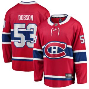 Men's Montreal Canadiens Noah Dobson #53 Red Home Breakaway Jersey