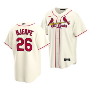 Men's St. Louis Cardinals #26 Cooper Hjerpe 2022 Draft Jersey Cream Alternate