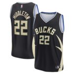 Khris Middleton Milwaukee Bucks  Fast Break Replica Player Jersey - Statement Edition - Black