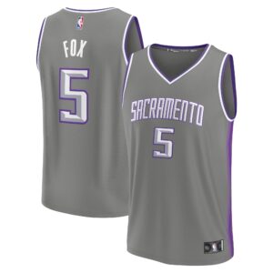De'Aaron Fox Sacramento Kings  2022/23 Fastbreak Jersey - City Edition - Gray