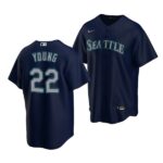 Men's Seattle Mariners #22 Cole Young 2022 Draft Jersey Navy Alternate