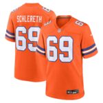 Mark Schlereth Denver Broncos Mile High Collection 1977 Throwback Retired Player Game Jersey - Orange