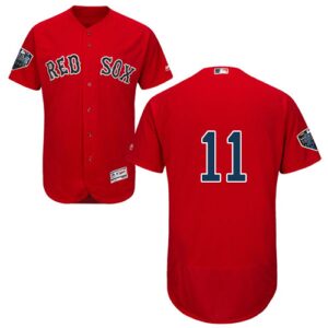 Boston Red Sox #11 Rafael Devers Red Flexbase Collection 2018 World Series Stitched Jersey