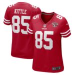 George Kittle San Francisco 49ers  Women's 75th Anniversary Game Player Jersey - Scarlet