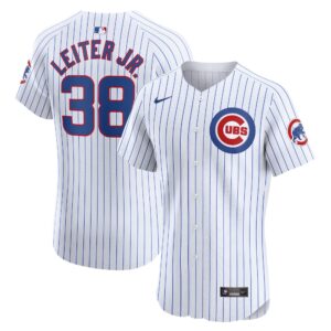 Men's Chicago Cubs Mark Leiter Jr.  White Home Elite Player Jersey