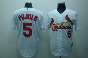 St. Louis Cardinals #5 Albert Pujols Stitched White Jersey