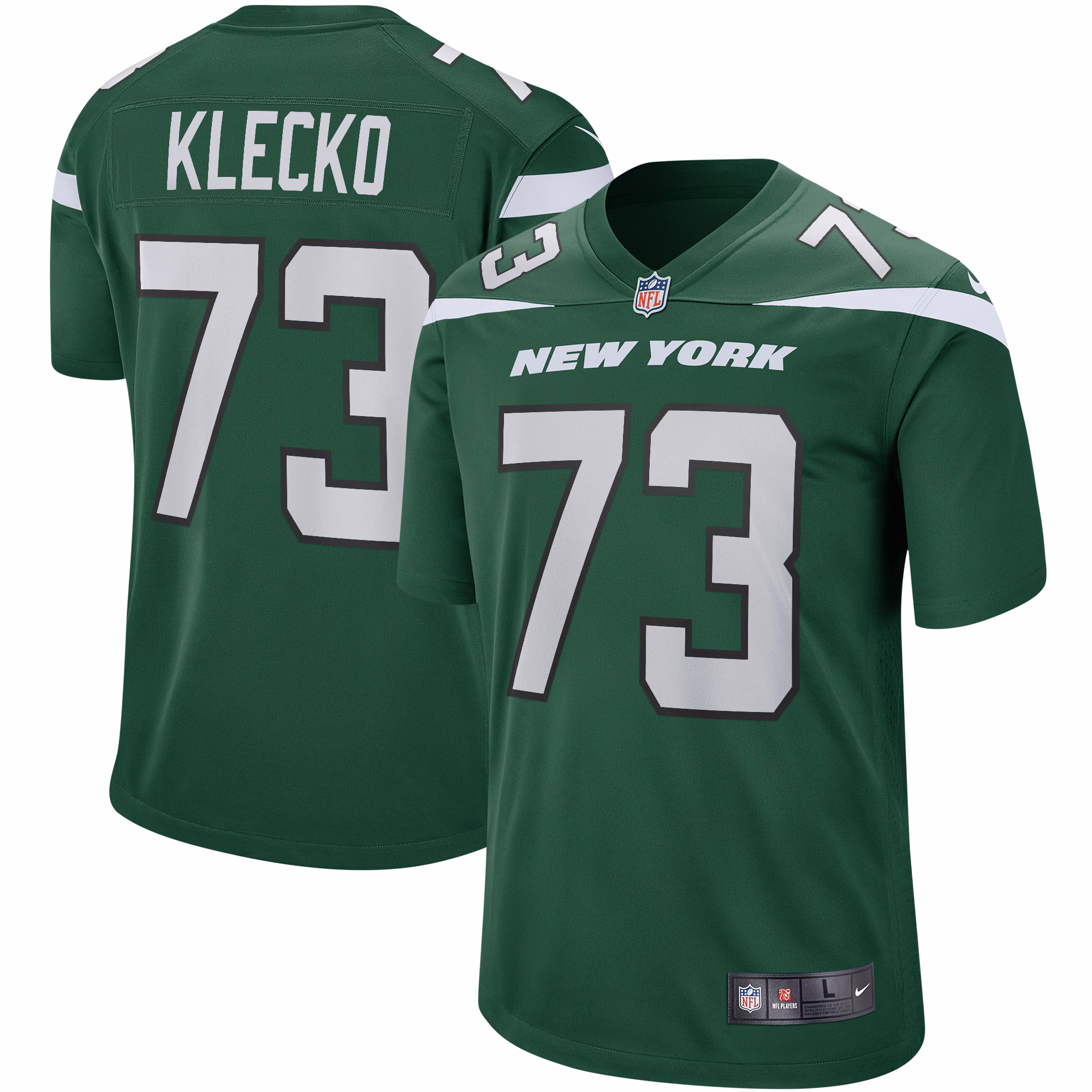 Joe Klecko New York Jets Game Retired Player Jersey - Gotham Green