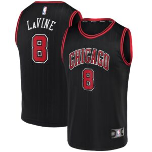Zach LaVine Chicago Bulls  Fast Break Team Replica Jersey Black - Statement Edition
