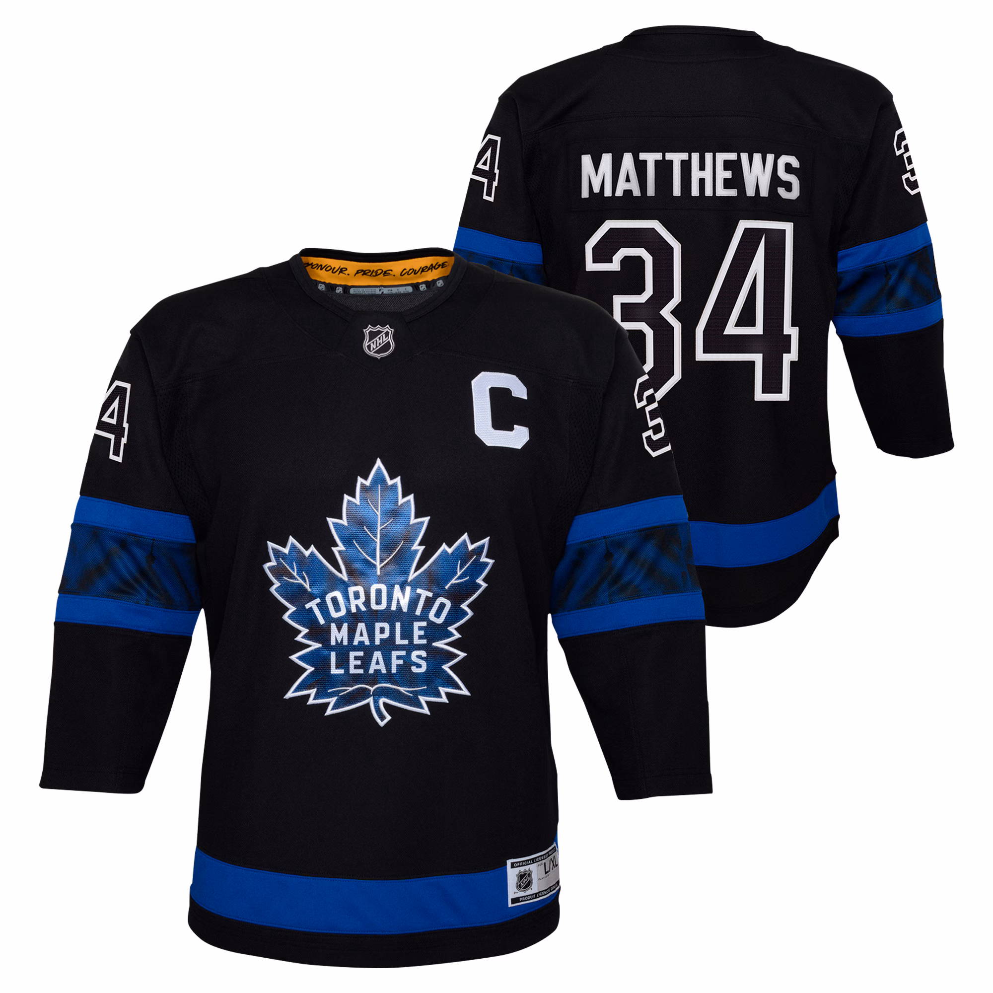 Youth Toronto Maple Leafs Auston Matthews #34 Black Alternate Premier Player Jersey