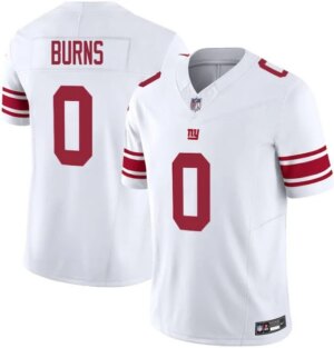 Men's New York Giants #0 Brian Burns White Limited Stitched Jersey