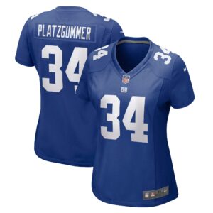 Sandro Platzgummer New York Giants Women's Game Player Jersey - Royal
