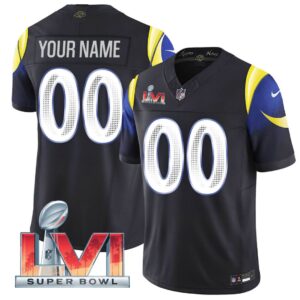 Custom Los Angeles Rams 2025 Rivalries Collection Limited Jersey - Midnight Blue