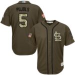 St. Louis Cardinals #5 Albert Pujols Green Salute to Service Stitched Jersey