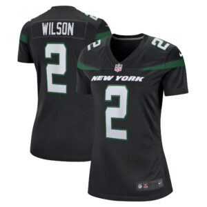 Zach Wilson New York Jets  Women's Alternate 2021 Draft First Round Pick Game Jersey - Black