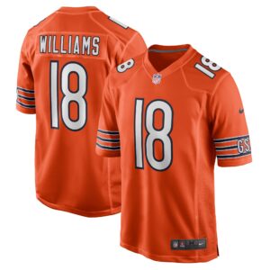 Men's Chicago Bears Caleb Williams #18 Orange Alternate Player Game Jersey