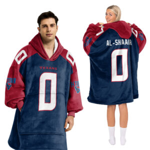 Adult 0 Houston Football Unisex Blanket Hoodie