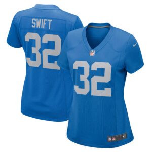 D'Andre Swift Detroit Lions  Women's Game Player Jersey - Blue