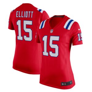 Ezekiel Elliott New England Patriots Women's Alternate Game Player Jersey - Red