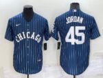 Men's  Chicago White Sox #45 Michael  Blue Throwback Cool Base Jersey