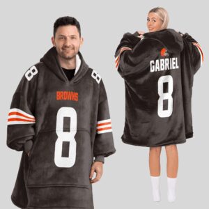 Adult D.G 8 Cleveland Football Unisex Blanket Hoodie