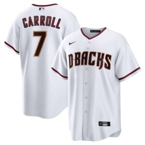 Men's Arizona Diamondbacks #7 Corbin Carroll  White Home Replica Player Jersey