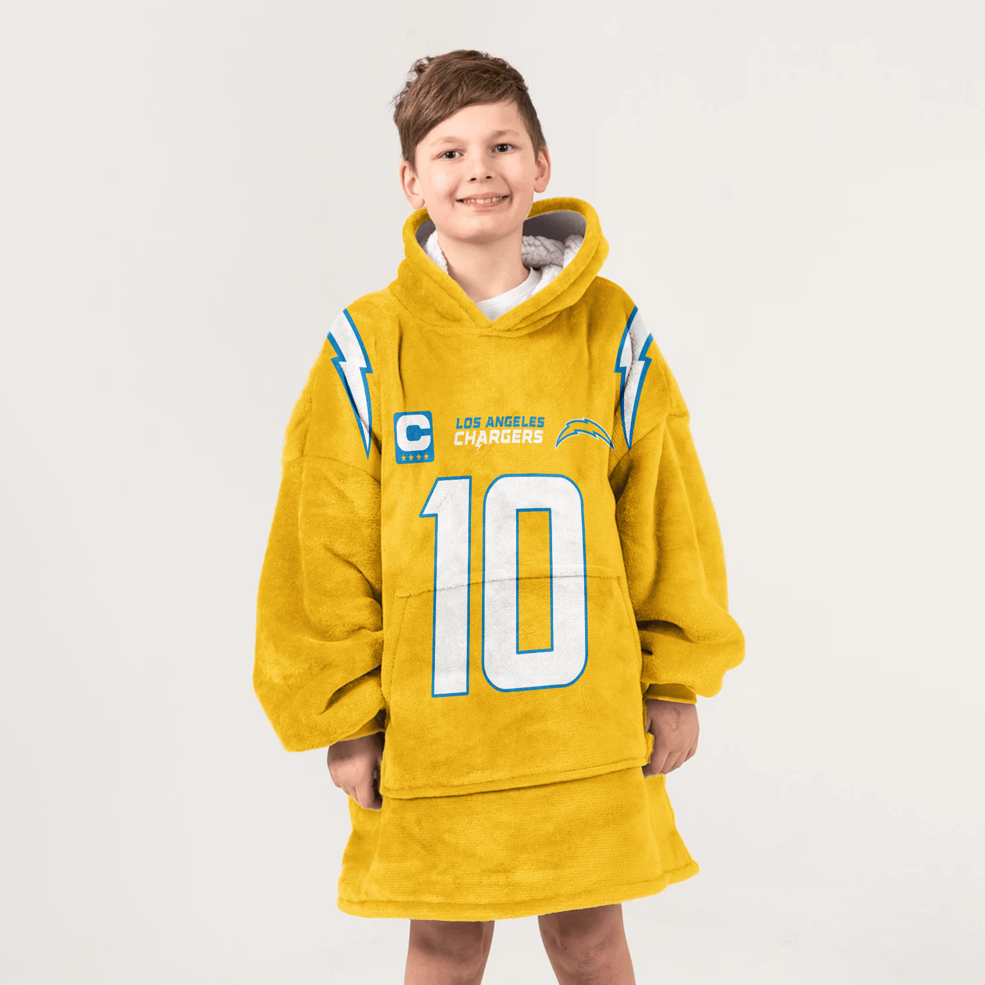 10 Los Angeles C Football Unisex Blanket Hoodie - Image 3