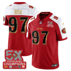 San Francisco 49ers Bosa # 97 SF Rivalries 5-Time Champions Patch Vapor Limited Jersey - All Stitched