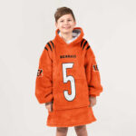 Kid 5 Cincinnati Football Unisex Blanket Hoodie