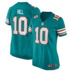 Tyreek Hill Miami Dolphins  Women's Alternate Game Jersey - Aqua