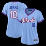 Women's Atlanta Braves Chipper Jones #10 Powder Blue 2026 City Connect Stadium Jersey