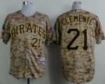 Pittsburgh Pirates #21 Roberto Clemente Camo Alternate Cool Base Stitched Jersey