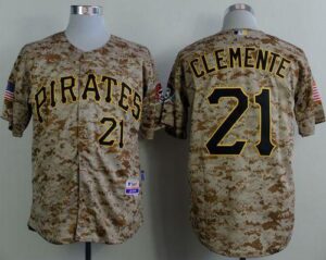 Pittsburgh Pirates #21 Roberto Clemente Camo Alternate Cool Base Stitched Jersey