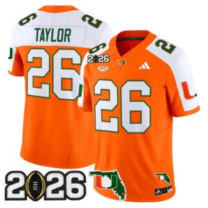 Sean Taylor #26 Miami Hurricanes MIA 2026 CFP Final & Florida Patch Vapor Limited Jersey - All Stitched