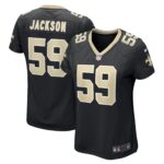 Jackson New Orleans Saints  Women's Game Player Jersey - Black