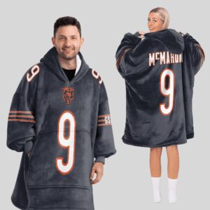 Adult J.M 9 Chicago Football Unisex Blanket Hoodie