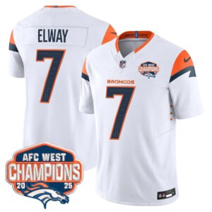 John Elway #7 Denver Broncos DEN AFC West Champions Patch Vapor Limited Jersey V2 - All Stitched