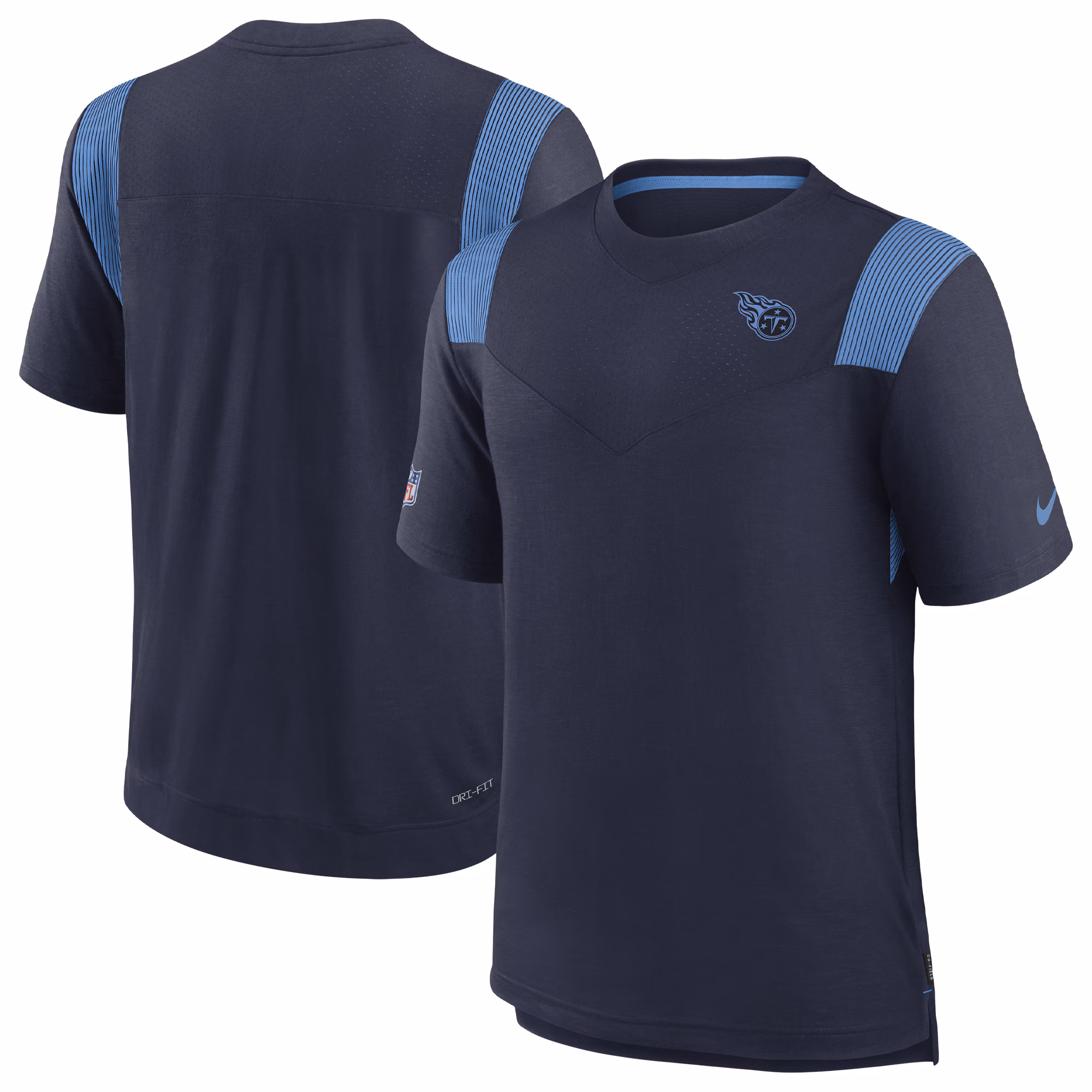 Men's Navy Tennessee Titans Sideline Tonal Logo Performance Player T-Shirt