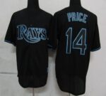 Tampa Bay Rays #14 David Price Black Fashion Stitched Jersey